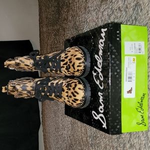 Sam Edelman Jennifer Brown Leopard Womens Boots size 6. Brand new.
